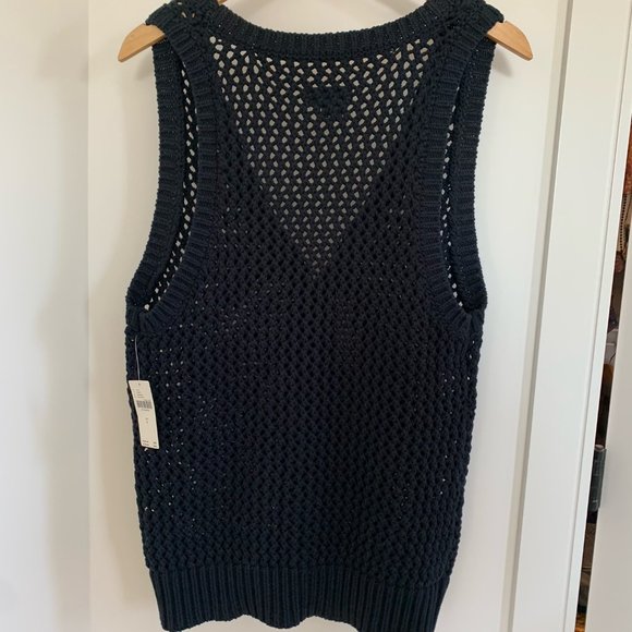 Anthropologie Maeve "Tammie Jo" Mesh Black Vest - S - Picture 8 of 8